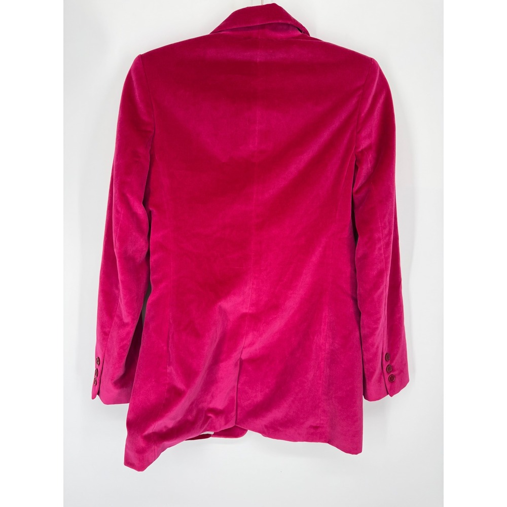 Supply & Demand Blazer Women XS Fuchsia Pink Velvet Notched Lapel NEW - Picture 8 of 10